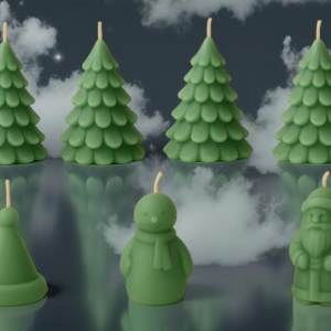 Set van 7 figuren. 7 verschillende Kerstfiguren van ongeveer 9 cm. Kleur en geur kan u kiezen