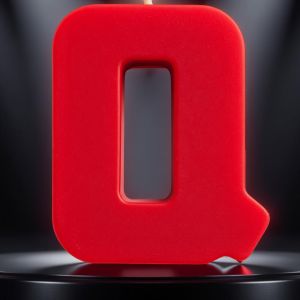 Letter Q. Kaars van ongeveer 10 cm hoog. Kleur en geur kan u kiezen