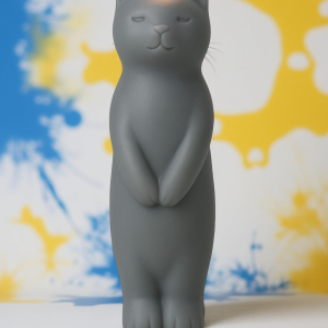 Staande kat van ongeveer 9 cm hoog. Kleur en geur kan u kiezen